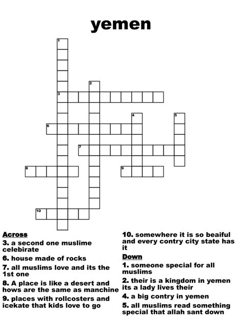 The Crossword Solver finds answers to classic crosswords and cryptic crossword puzzles. . City in western yemen crossword clue
